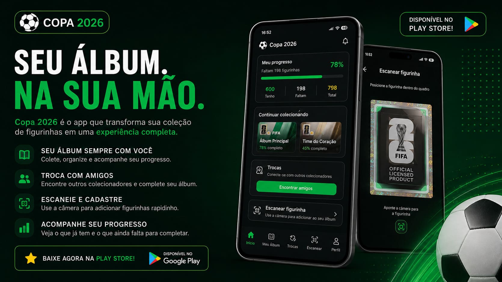 App Álbum Copa 2026 - Figurinhas